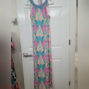 Colorful Tropical Maxi Dress